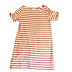 Red and Cream Striped H&M Mini Dress, Size XS